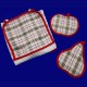 Set cucina Nido d'ape rosso