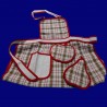 Set cucina Nido d'ape rosso
